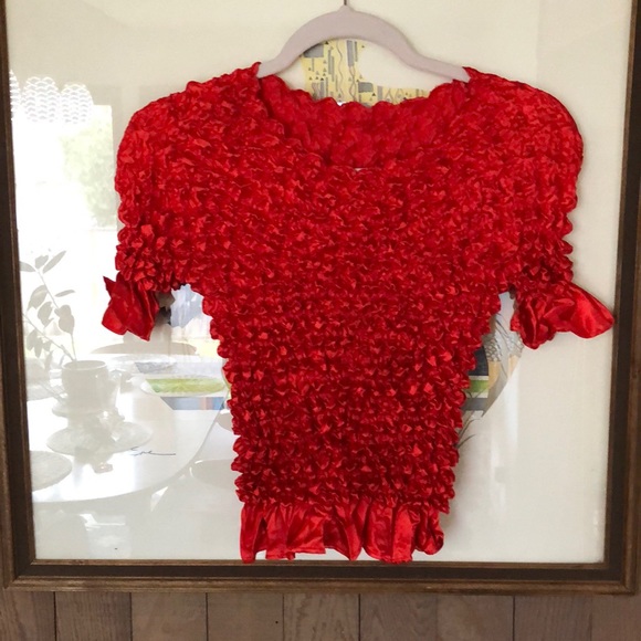 Vintage Tops - Vintage Magic Popcorn Shirt Red